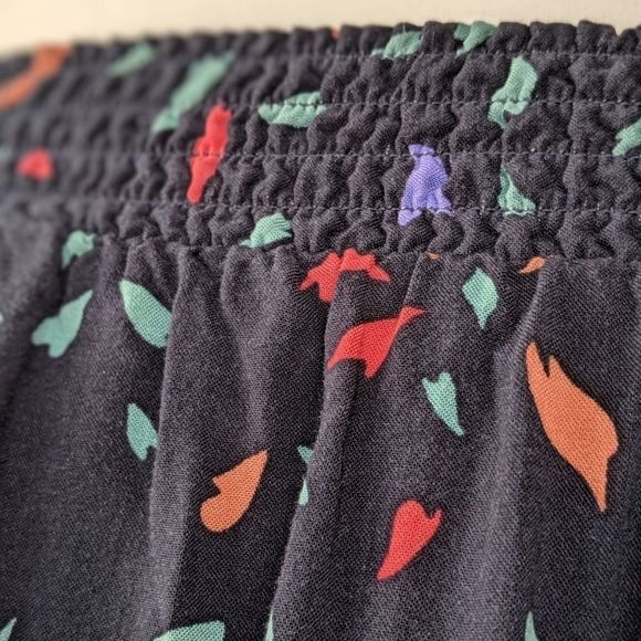 [3/$15] or $5 in bundle - Mossimo navy and multicolored splash skater skirt - Picture 3 of 6